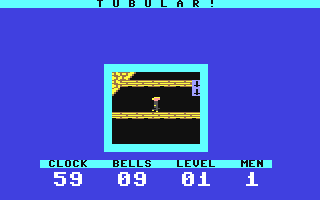 screenshot of original Tubular game for C-64